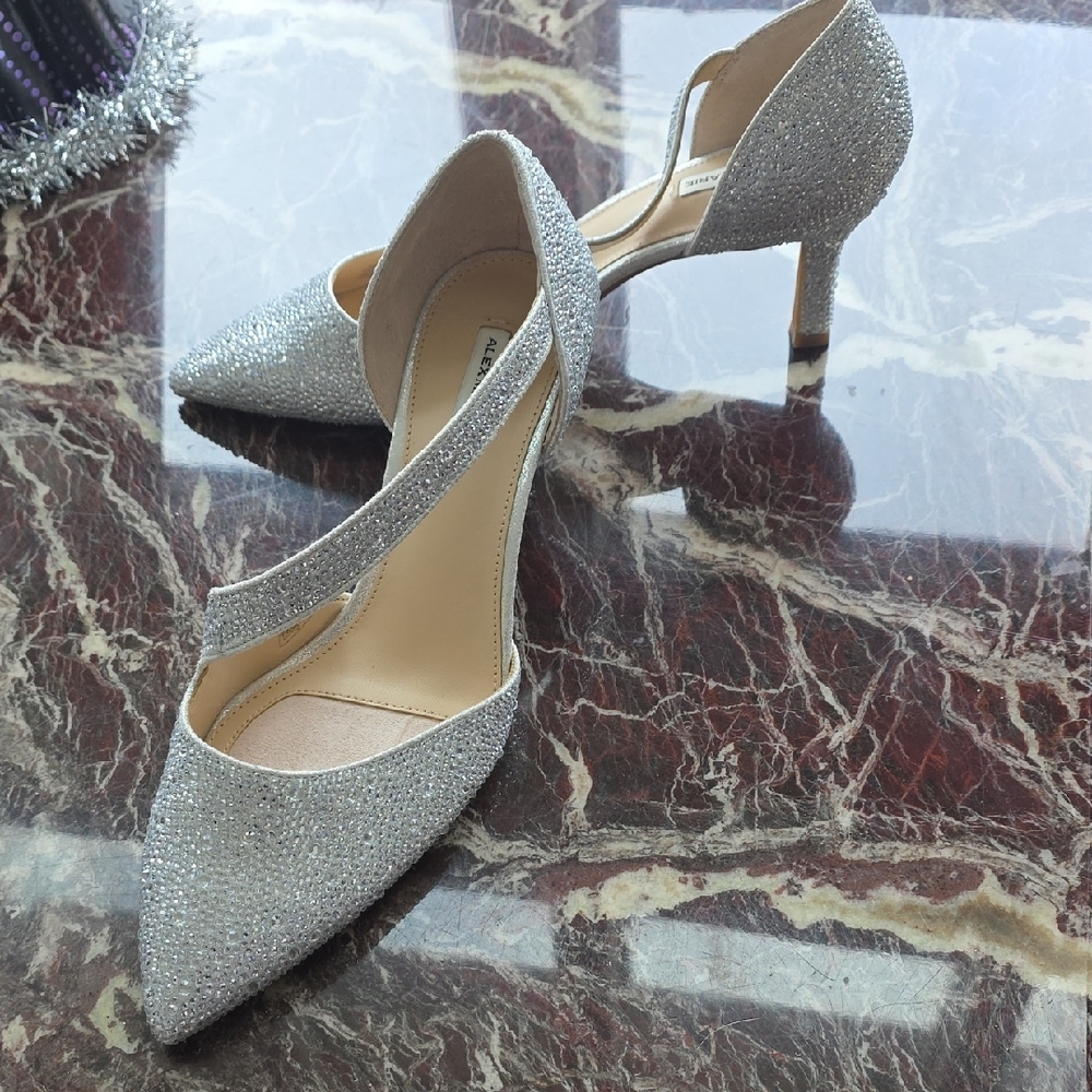 Alex Marie Sparkling Silver Heels - Picture 3 of 6